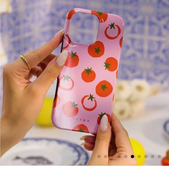 BURGA Tomato Pattern iPhone 16 Pro Case - Picture 2 of 3